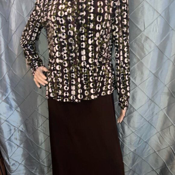 K Studios Sleeveless Full Length Dress and Long‎ Sleeve Blouse Combo Sz. 8 - Picture 2 of 8